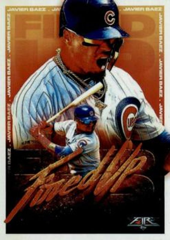 Javier Baez 2020 Topps Fire #FIU-7 Fired Up RAW