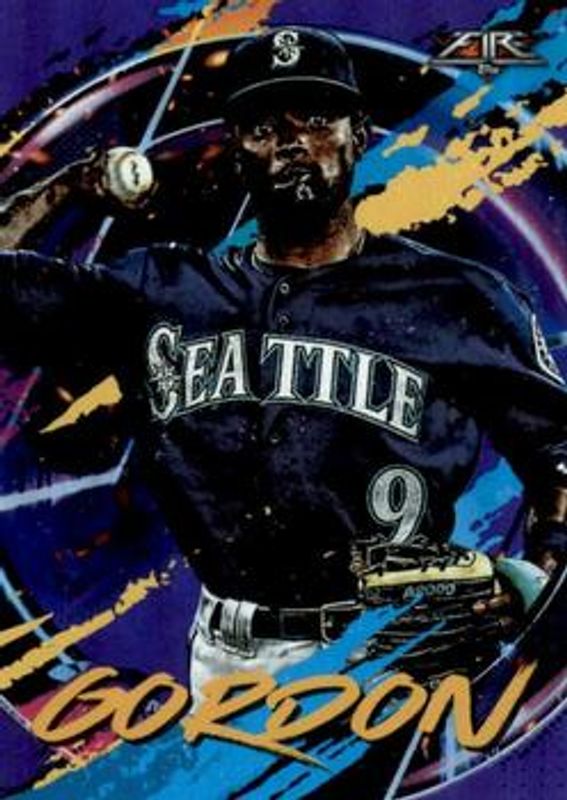 Dee Gordon 2020 Topps Fire #92 Purple /99 RAW