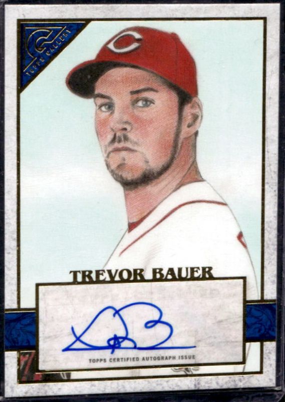 Trevor Bauer 2020 Topps Gallery #136 Autographs - Blue /50 RAW