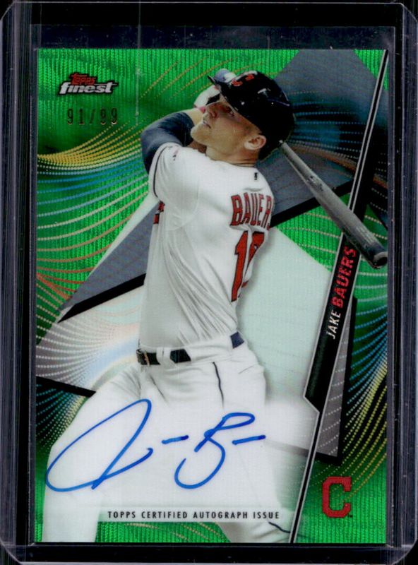 2020 Topps Finest #FA-JB Autographs - Green Wave Refractor /99