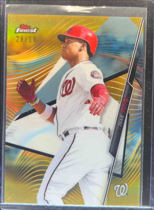 Juan Soto 2020 Topps Finest #14 Gold Refractor /50 RAW