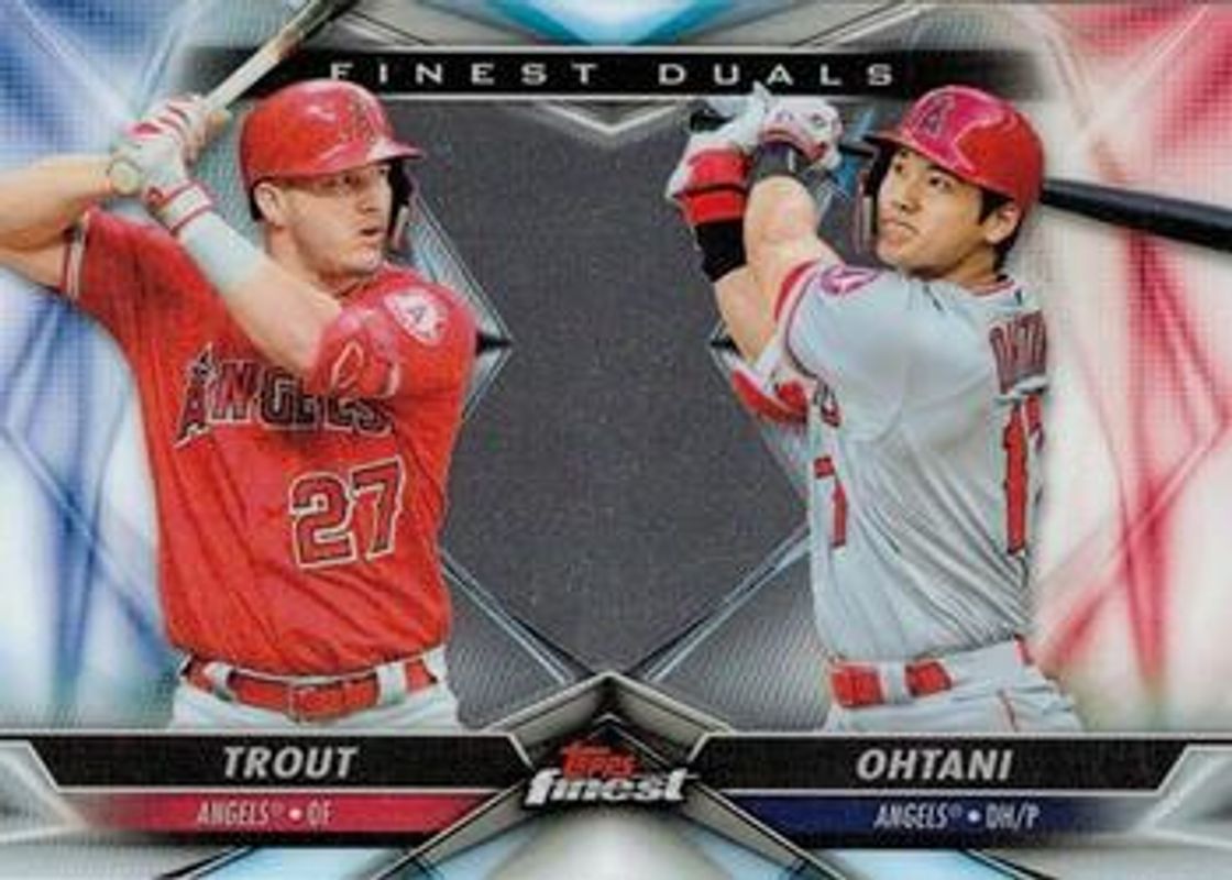 Mike Trout / Shohei Ohtani 2020 Topps Finest #FD-1 Duals RAW