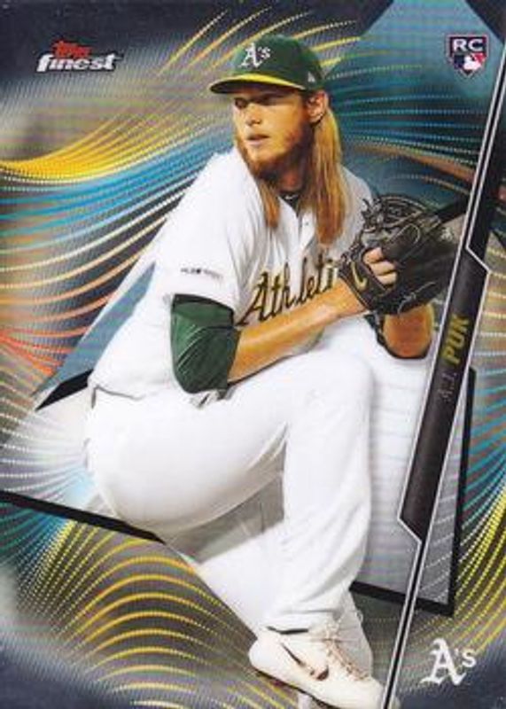 AJ Puk 2020 Topps Finest #30 Base Rookie RAW