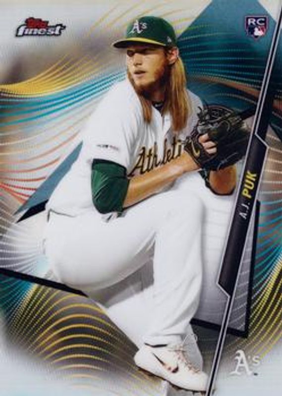AJ Puk 2020 Topps Finest #30 Refractor Rookie RAW