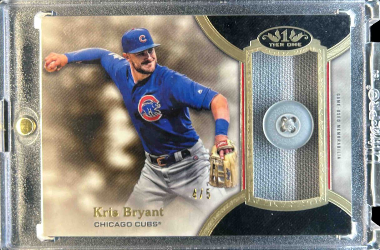 Kris Bryant 2020 Topps Tier One #T1BR-KB Uniform Button Relics /5 RAW