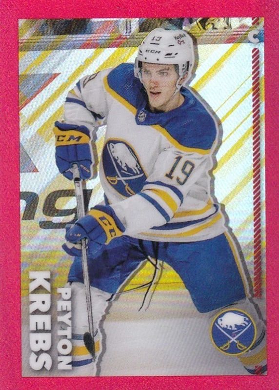2022 Topps Chrome NHL Sticker Collection #59 Red Refractor /5