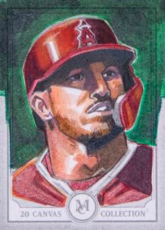 Mike Trout 2020 Topps Museum Collection Canvas Collection - Artist Originals /1 RAW