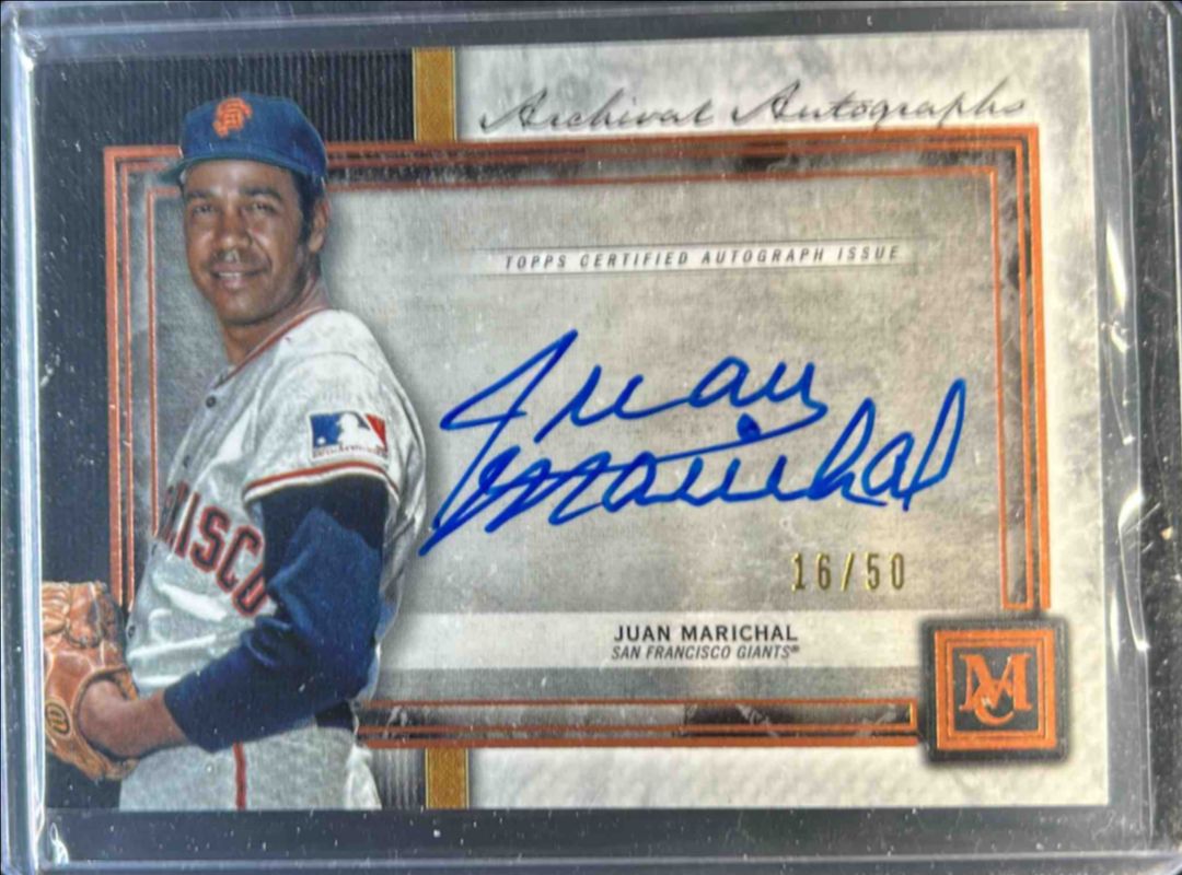 Juan Marichal 2020 Topps Museum Collection #AA-JMA Archival Autographs - Copper /50 RAW