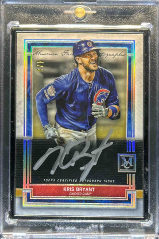 Kris Bryant 2020 Topps Museum Collection #MFA-KB Museum Framed Autographs - Black Frame /5 RAW