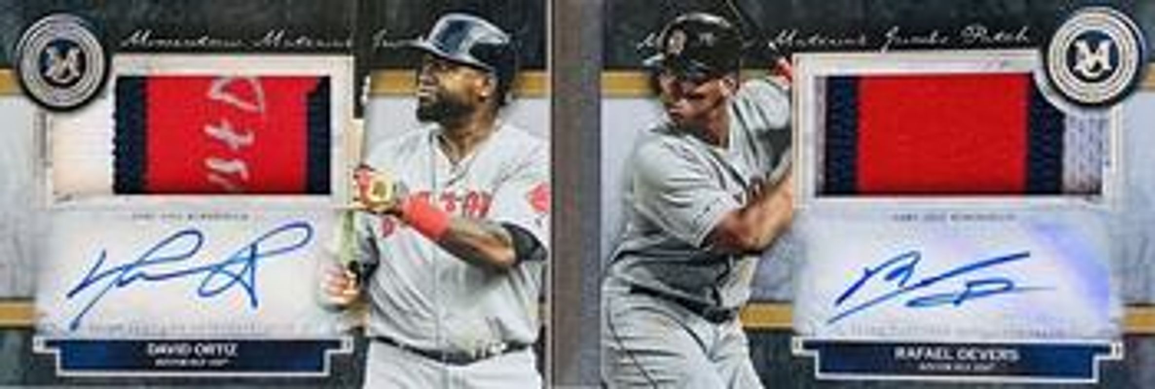 2020 Topps Museum Collection #MDJA-OD Momentous Material Dual Jumbo Patch Autographs Book /5