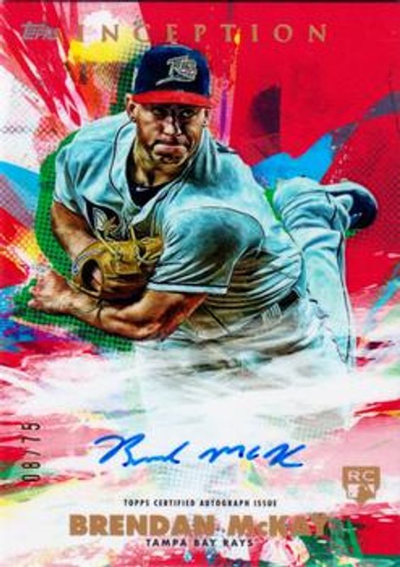 Brendan McKay 2020 Topps Inception #RESA-BM Rookies & Emerging Stars Autographs - Red /75 RAW