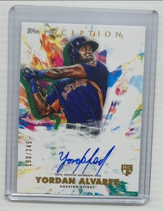 Yordan Alvarez 2020 Topps Inception #RESA-YA Rookies & Emerging Stars Autographs /245 RAW