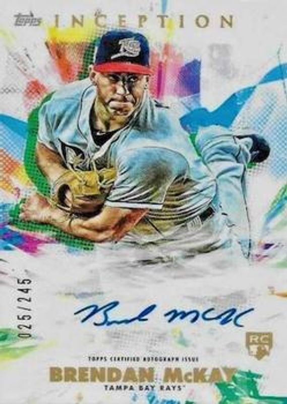 Brendan McKay 2020 Topps Inception #RESA-BM Rookies & Emerging Stars Autographs /245 RAW