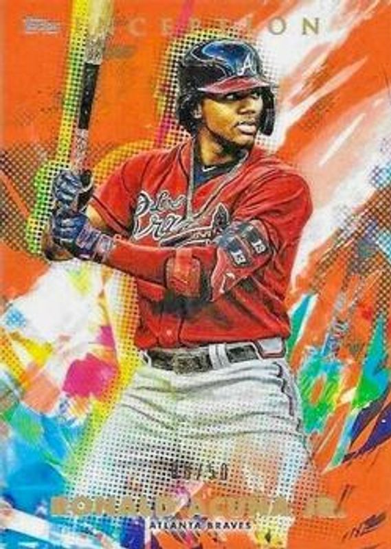 Ronald Acuna Jr. 2020 Topps Inception #1 Orange /50 RAW