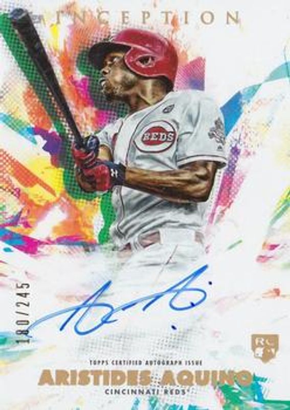 Aristides Aquino 2020 Topps Inception #RESA-AAQ Rookies & Emerging Stars Autographs /245 RAW
