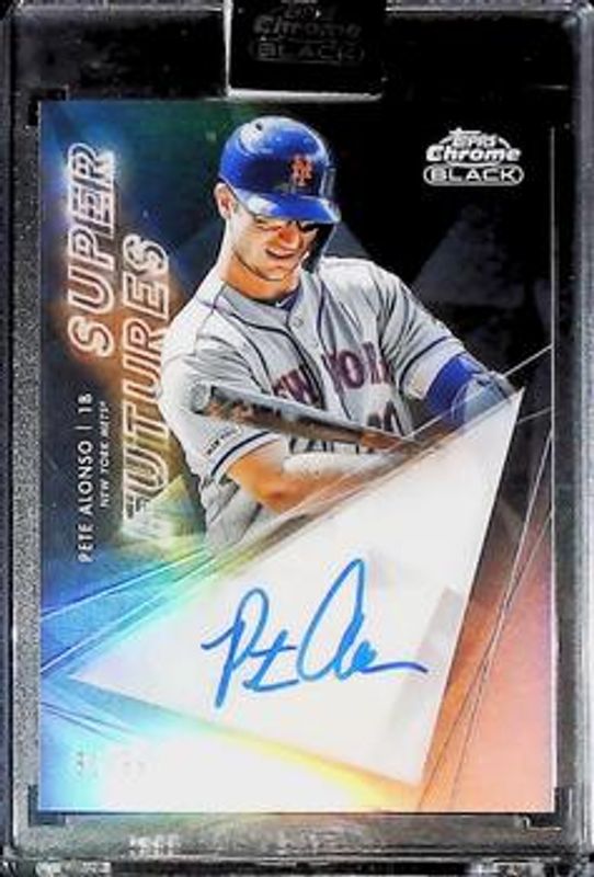 Pete Alonso 2020 Topps Chrome Black #SFA-PA Super Futures Autographs /99 RAW