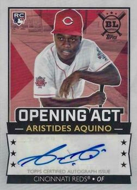 Aristides Aquino 2020 Topps Big League #OAA-AAQ Opening Act Autographs Rookie RAW