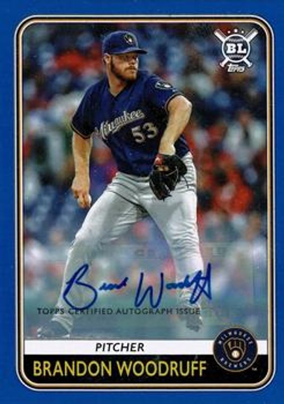 Brandon Woodruff 2020 Topps Big League #190 Autographs - Blue RAW