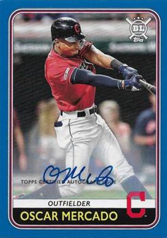 Oscar Mercado 2020 Topps Big League #219 Autographs - Blue RAW