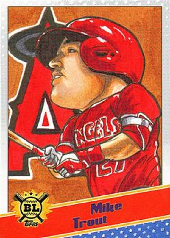 Mike Trout 2020 Topps Big League #SCO-MT Star Caricature - Reproductions RAW
