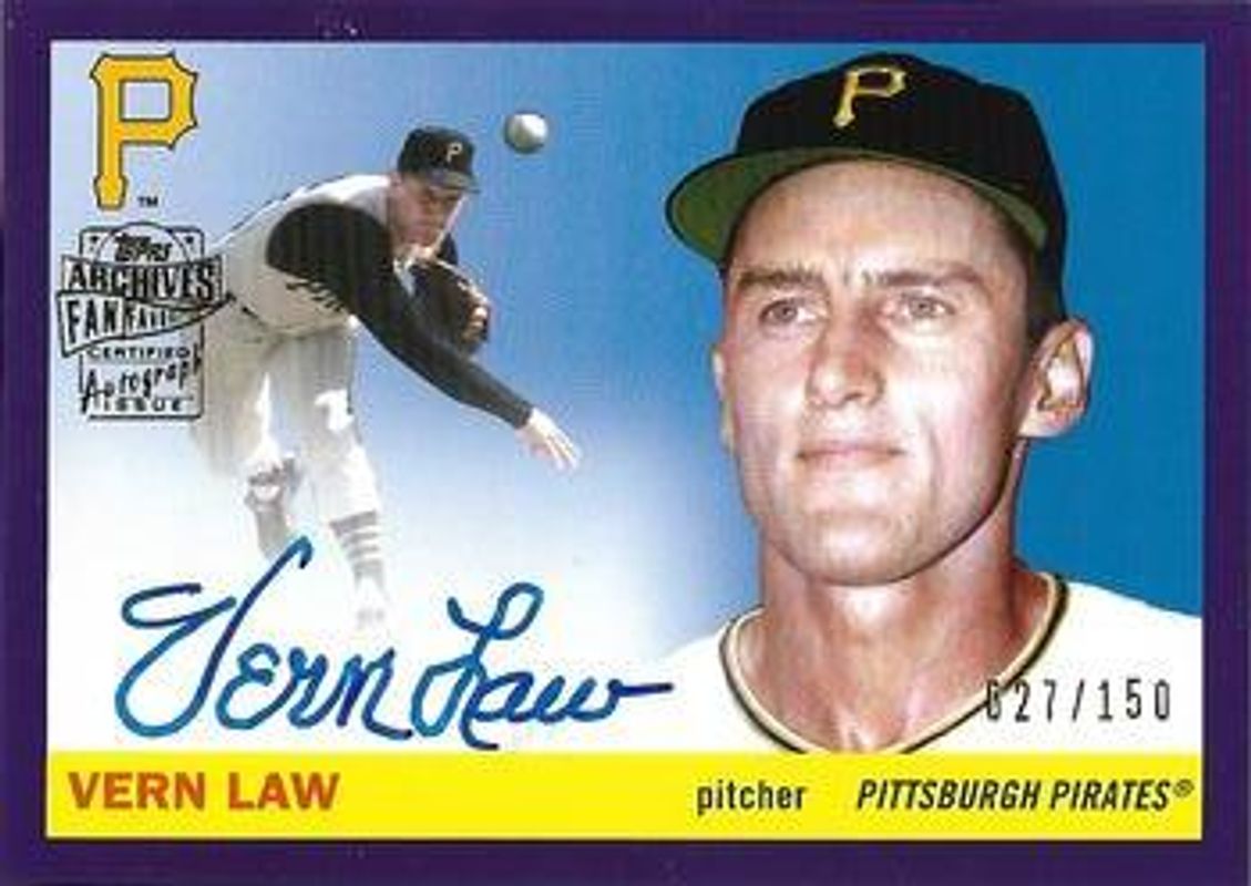 2020 Topps Archives #FFA-VL Fan Favorites Autographs - Purple /150