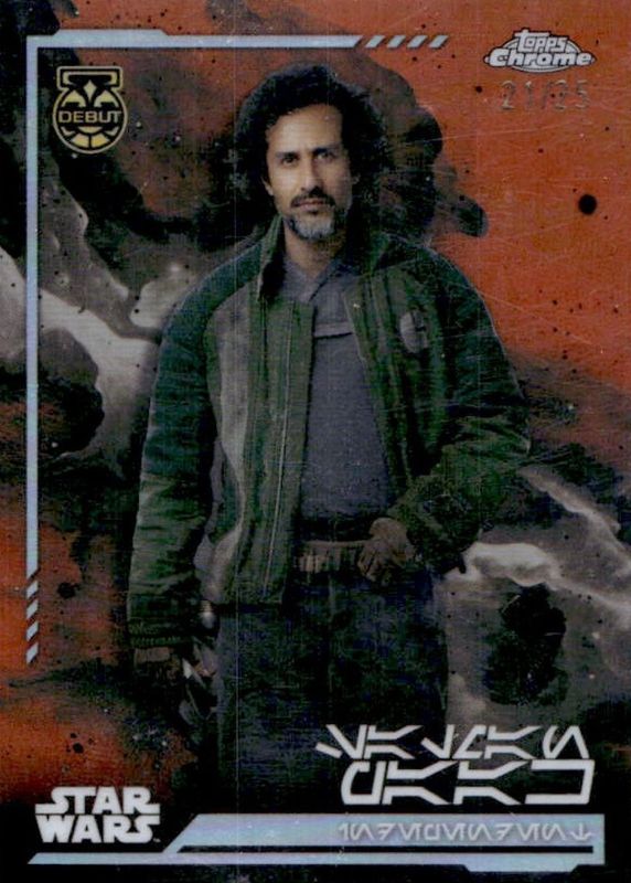 2024 Topps Chrome Star Wars #AV-93 Aurebesh Variation - Rebel Orange Refractor /25