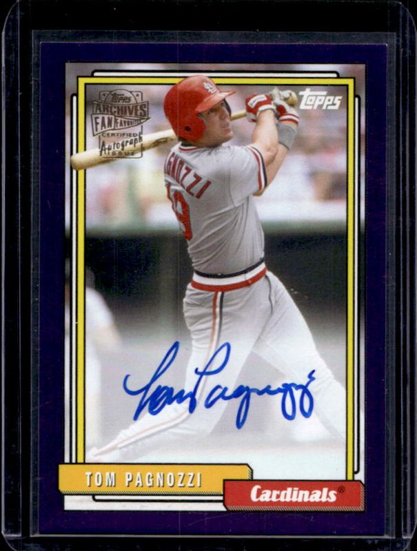 2020 Topps Archives #FFA-TP Fan Favorites Autographs - Purple /150