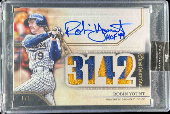 2020 Topps Luminaries #HKAP-RY Hit Kings Autographs Patches - Black /1