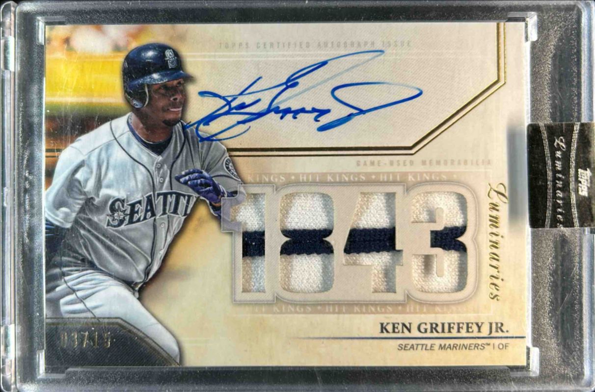 Ken Griffey Sr. 2020 Topps Luminaries #HKAP-KGJ Hit Kings Autographs Patches /15 RAW