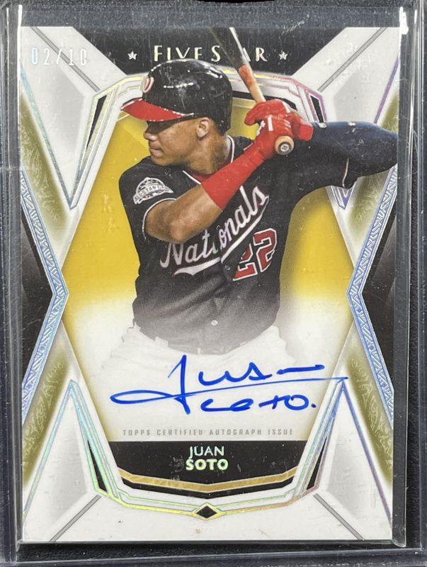 Juan Soto 2019 Topps Five Star #FSA-JSO Gold /10 RAW