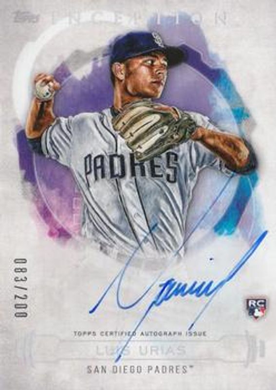 Luis Urias 2019 Topps Inception #RES-LU Rookies & Emerging Stars Autographs /250 RAW