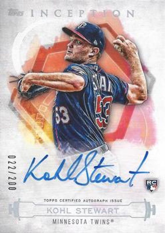 Kohl Stewart 2019 Topps Inception #RES-KS Rookies & Emerging Stars Autographs /250 RAW