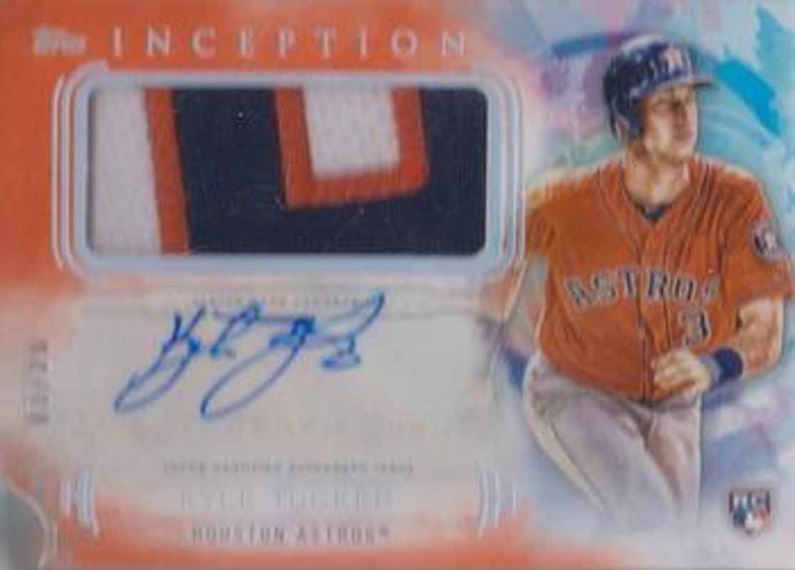 Kyle Tucker 2019 Topps Inception #IAP-KT Autographs Patch - Orange /10 Rookie RAW