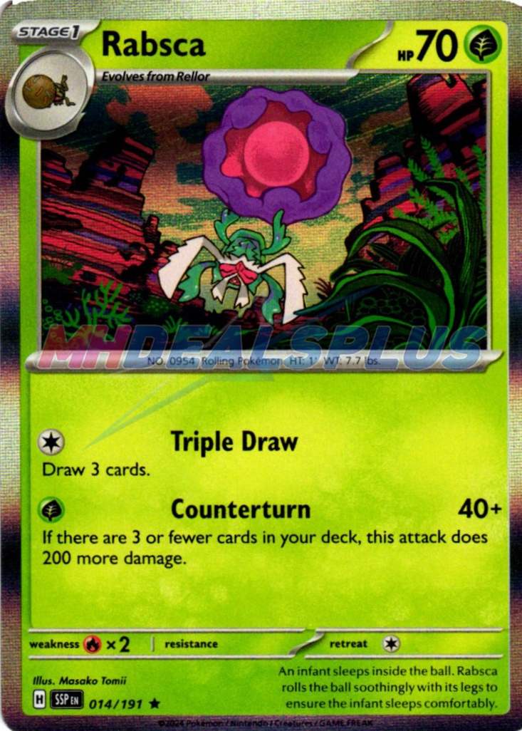 Rabsca 2024 Scarlet & Violet: Surging Sparks #014/191 Holo Price Guide -  Sports Card Investor
