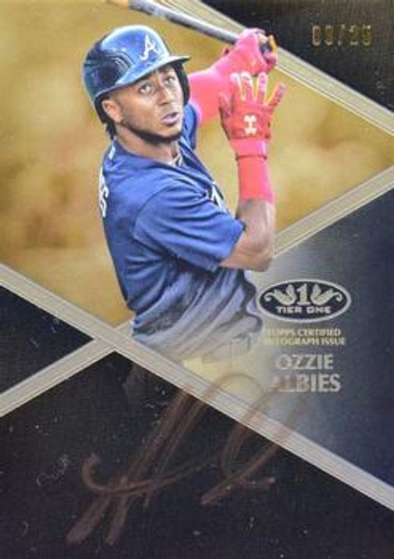 Ozzie Albies 2019 Topps Tier One #T1A-OA Bronze Ink /25 RAW