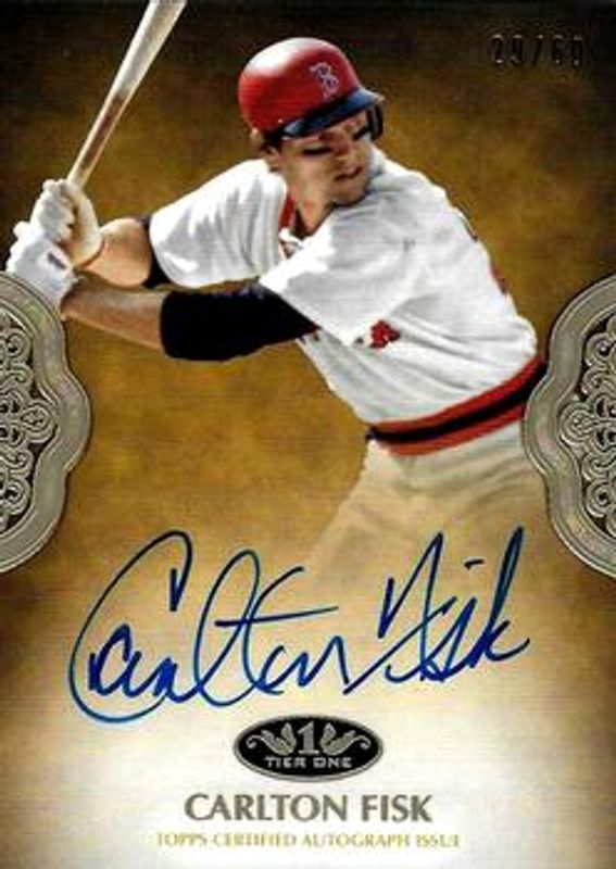 Carlton Fisk 2019 Topps Tier One #PPA-CF Prime Performers Autographs /100 RAW