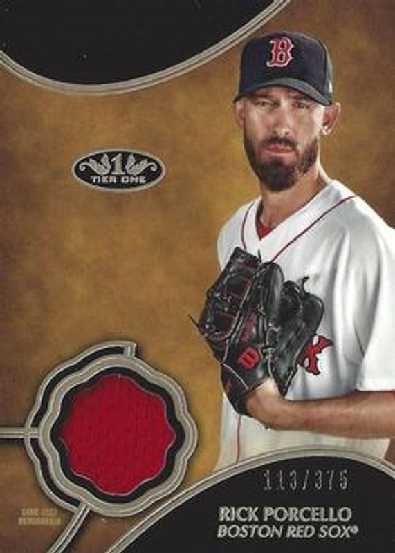 Rick Porcello 2019 Topps Tier One #T1R-RP Relics /375 RAW
