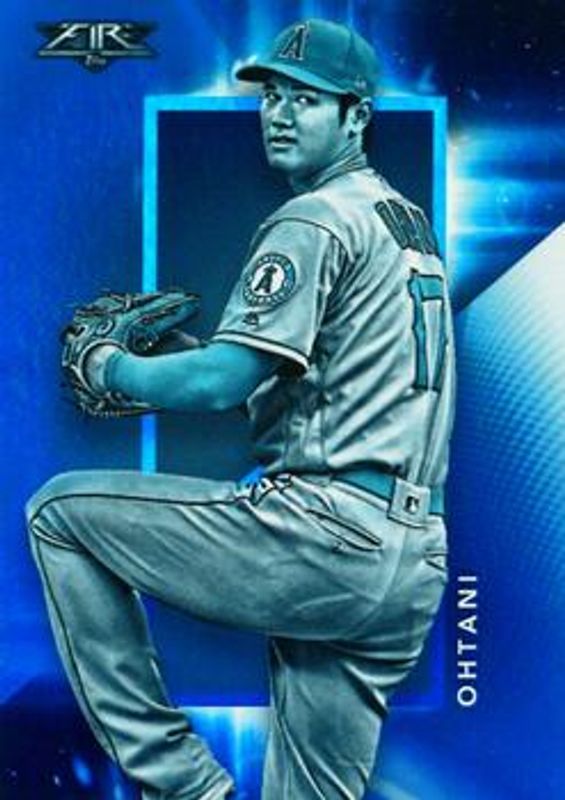 Shohei Ohtani 2019 Topps Fire #EF-9 En Fuego - Blue Chip RAW