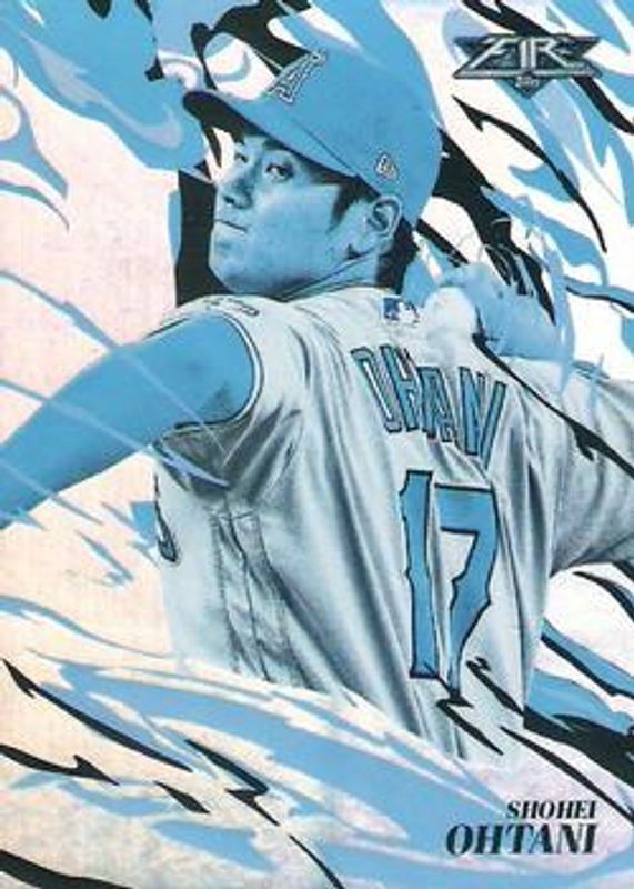 Shohei Ohtani 2019 Topps Fire #FT-1 Flamethrowers - Blue Chip RAW