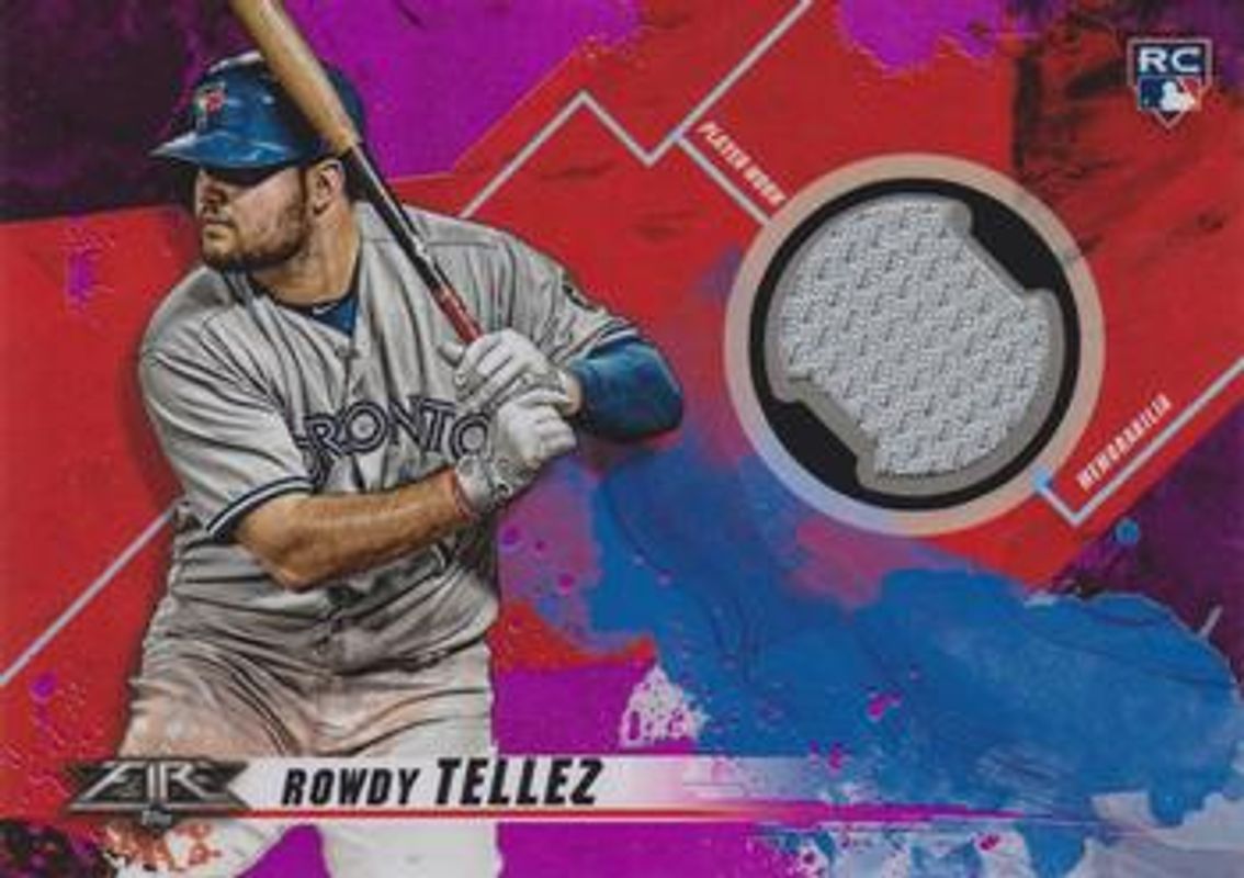 Rowdy Tellez 2019 Topps Fire #FR-RT Relics - Magenta /25 Rookie RAW
