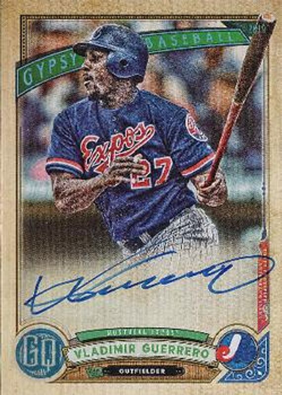 Vladimir Guerrero Sr. 2019 Topps Gypsy Queen #GQA-VGS Autographs RAW