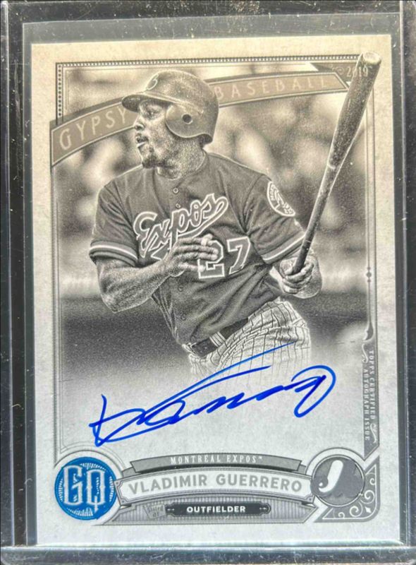 Vladimir Guerrero Sr. 2019 Topps Gypsy Queen #GQA-VGS Autographs - Black & White /50 RAW