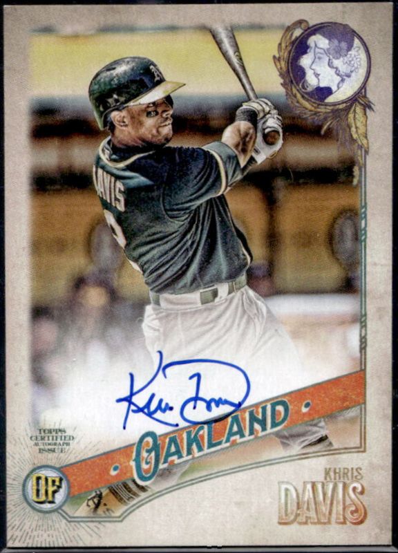 Khris Davis 2019 Topps Gypsy Queen #GQA-KD Autographs - GQ Logo Swap /99 RAW