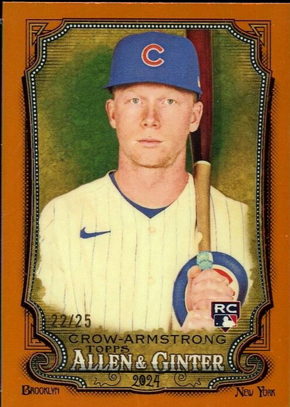 Pete Crow-Armstrong 2024 Topps Allen & Ginter #46 Chrome - Orange Refractor /25 Rookie RAW
