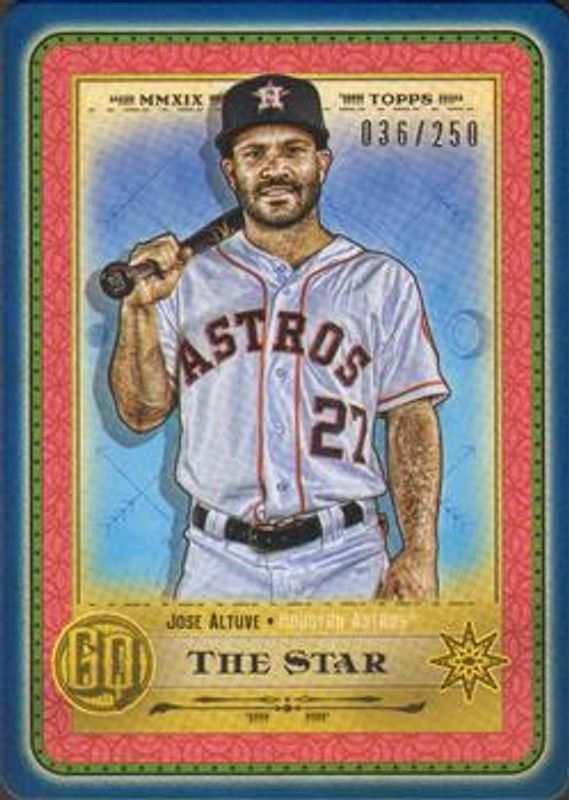 Jose Altuve 2019 Topps Gypsy Queen #TOTD19 Tarot of the Diamond - Indigo /250 RAW