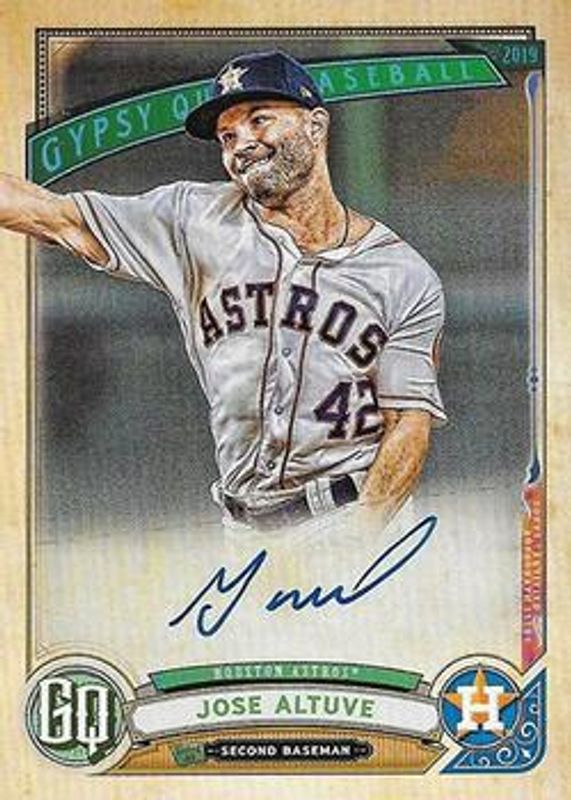 Jose Altuve 2019 Topps Gypsy Queen #166 Jackie Robinson Day Variation Autographs /10 RAW