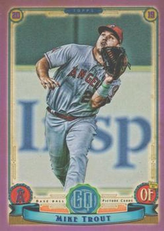 Mike Trout 2019 Topps Gypsy Queen #1 Purple RAW