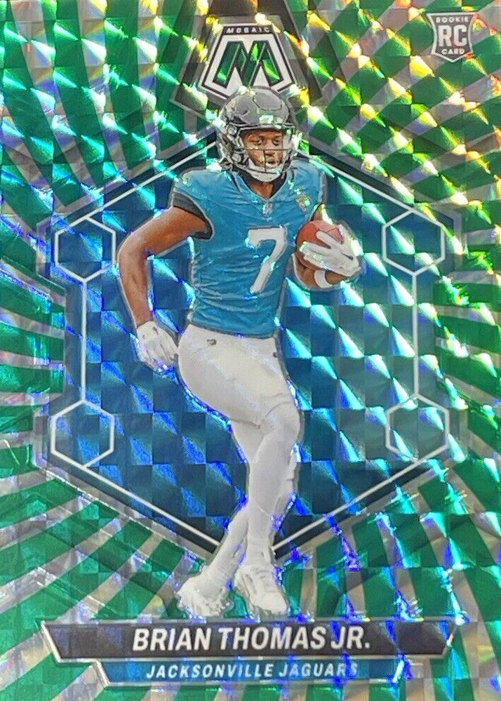 Brian Thomas Jr. 2024 Mosaic #323 Green Swirl /13 Price Guide