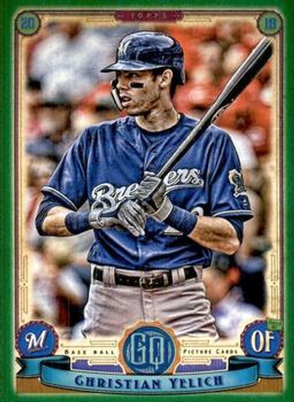 Christian Yelich 2019 Topps Gypsy Queen #99 Green RAW