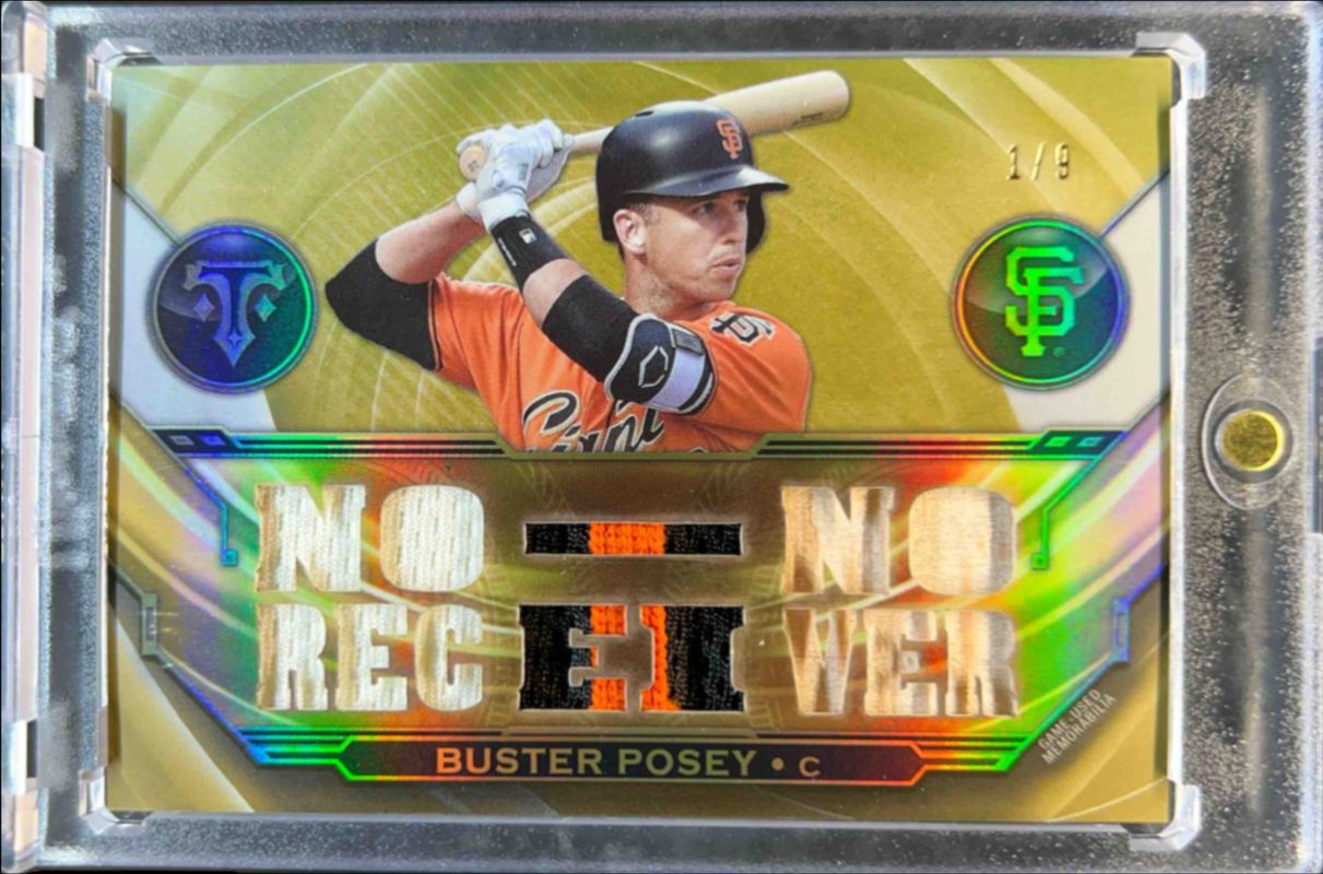 Buster Posey 2019 Topps Triple Threads #TTR-BP3 Relics - Gold /9 RAW
